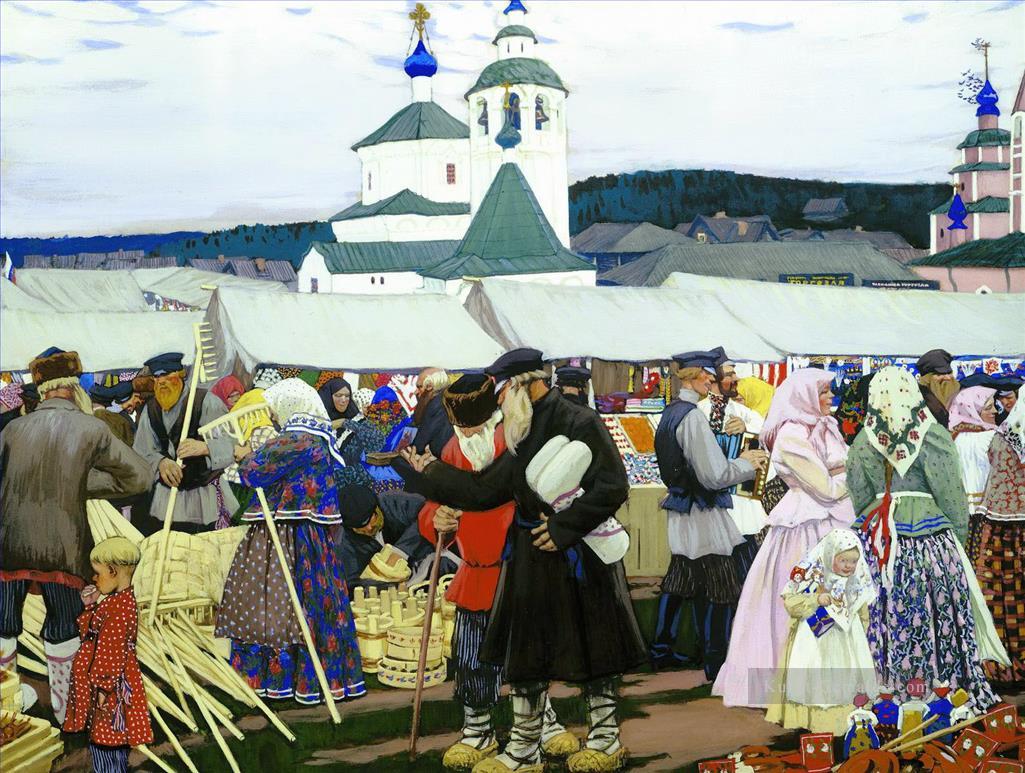 auf der Messe 1906 Boris Michailowitsch Kustodiew Ölgemälde